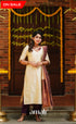 Omana - Cream And Violet Blended Silk Salwar Salwar
