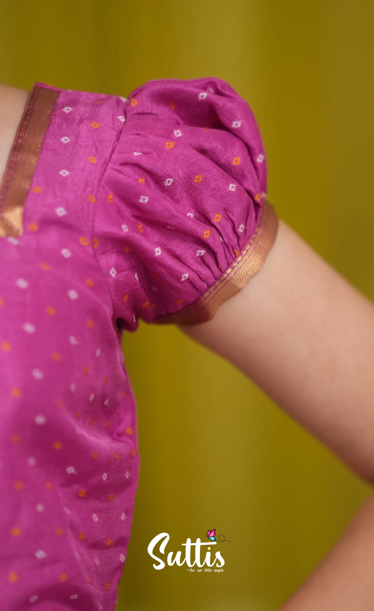 Organza Pavadai Sattai - Light green and Pink - Kids-Suttis