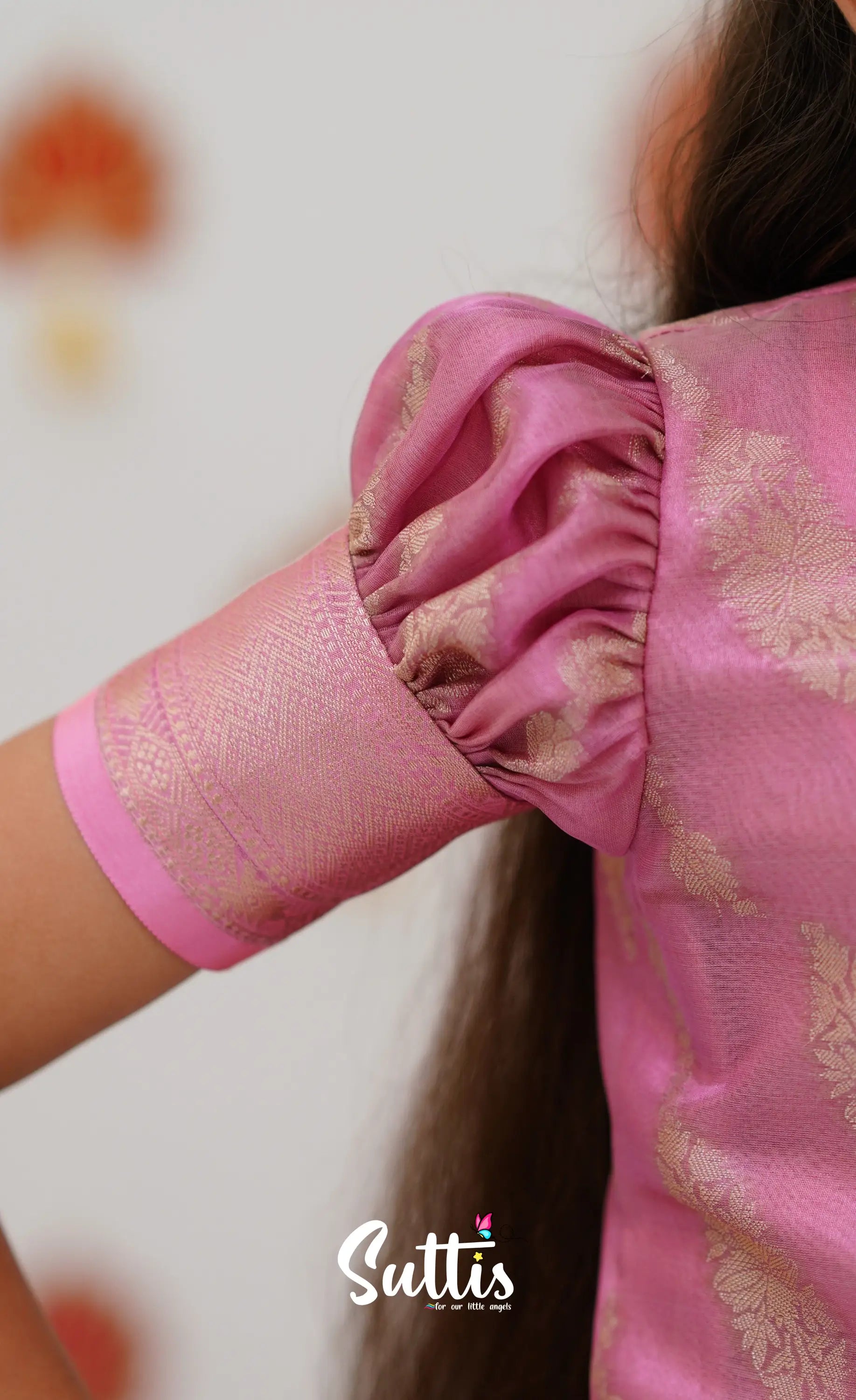 Organza Pavadai Sattai - Pink And Baby Kids-Suttis