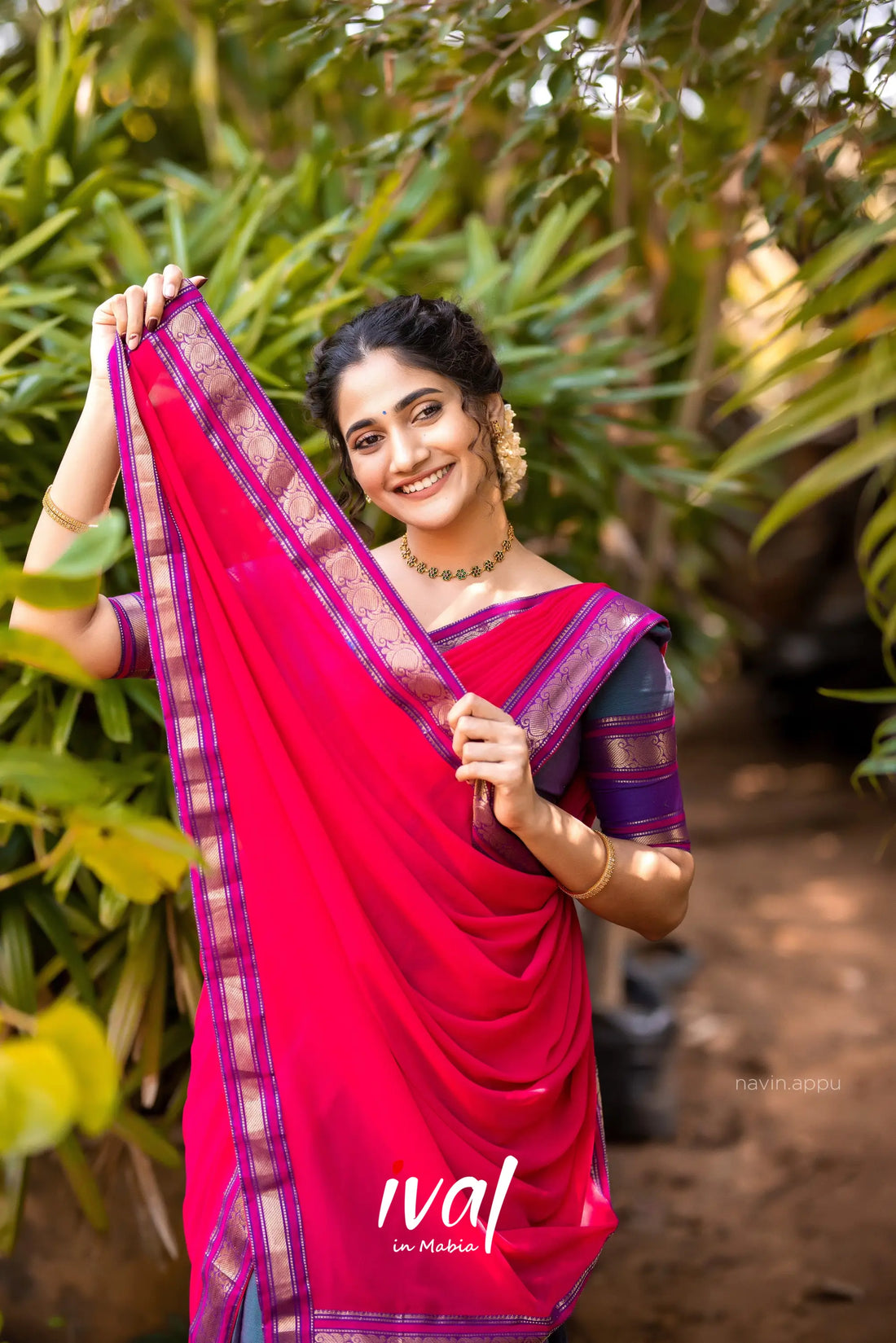 Padmaja - Blue Purple And Pink Cotton Halfsaree Half Sarees