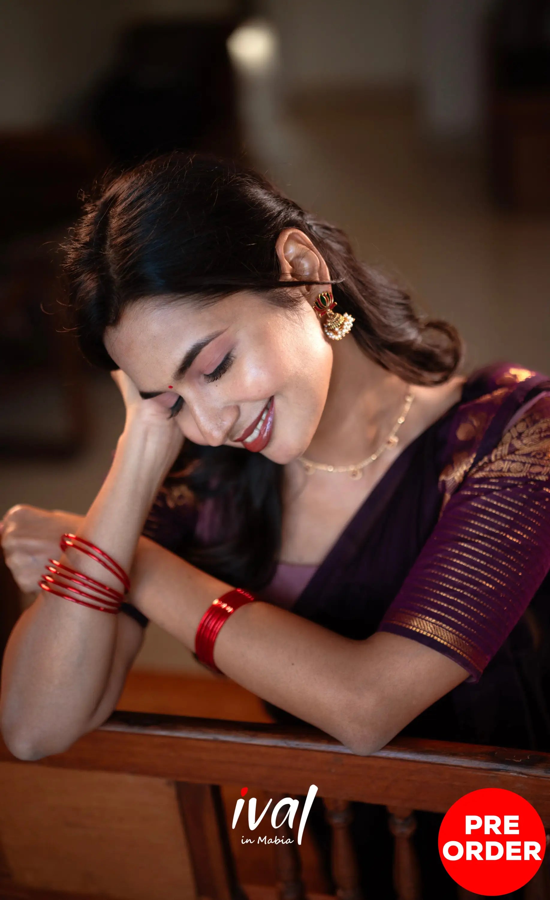 Padmaja Cotton Half Saree - Mauve and Plumish Wine- PRE ORDER Half Sarees