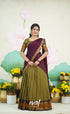 Padmaja Cotton Half Saree - Two tone Henna Brown and Maroon Half Sarees
