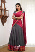 Padmaja Cotton Halfsaree - Manthalir Green And Pinkish Red Half Sarees