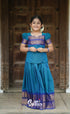 Padmaja Cotton Pavadai Sattai - Blue Kids-Suttis