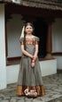 Padmaja Cotton Pavadai Sattai - Greyish Brown Kids-Suttis