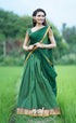 Padmaja- Dark Green Cotton Halfsaree Half Sarees