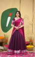 Padmaja - Purple and Pink Handloom Cotton Halfsaree - Half Sarees