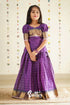 Padmaja - Purple Handloom Cotton Pavadai Sattai Kids-Suttis