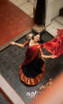 Padmaja - Red and Black Chettinad Cotton Halfsaree - Half Sarees