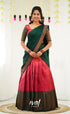 Padmakshi Blended Silk Half Saree - Dark Pink And Green Sarees