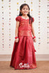 Padmakshi - Deep Red Semi Silk Pavadai Sattai Kids-Suttis