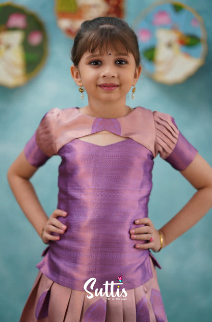 Padmakshi - Lavender Blended Silk Pavadai Sattai Kids-Suttis