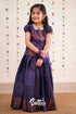 Padmakshi - Navy Blue Semi Silk Pavadai Sattai Kids-Suttis