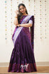 Padmakshi - Purple And Violet Paithani Art Silk Halfsaree Half Sarees