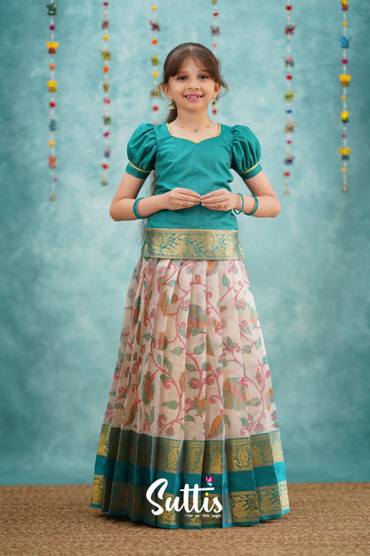 Pavadai Sattai - Dark Teal Kids - Suttis