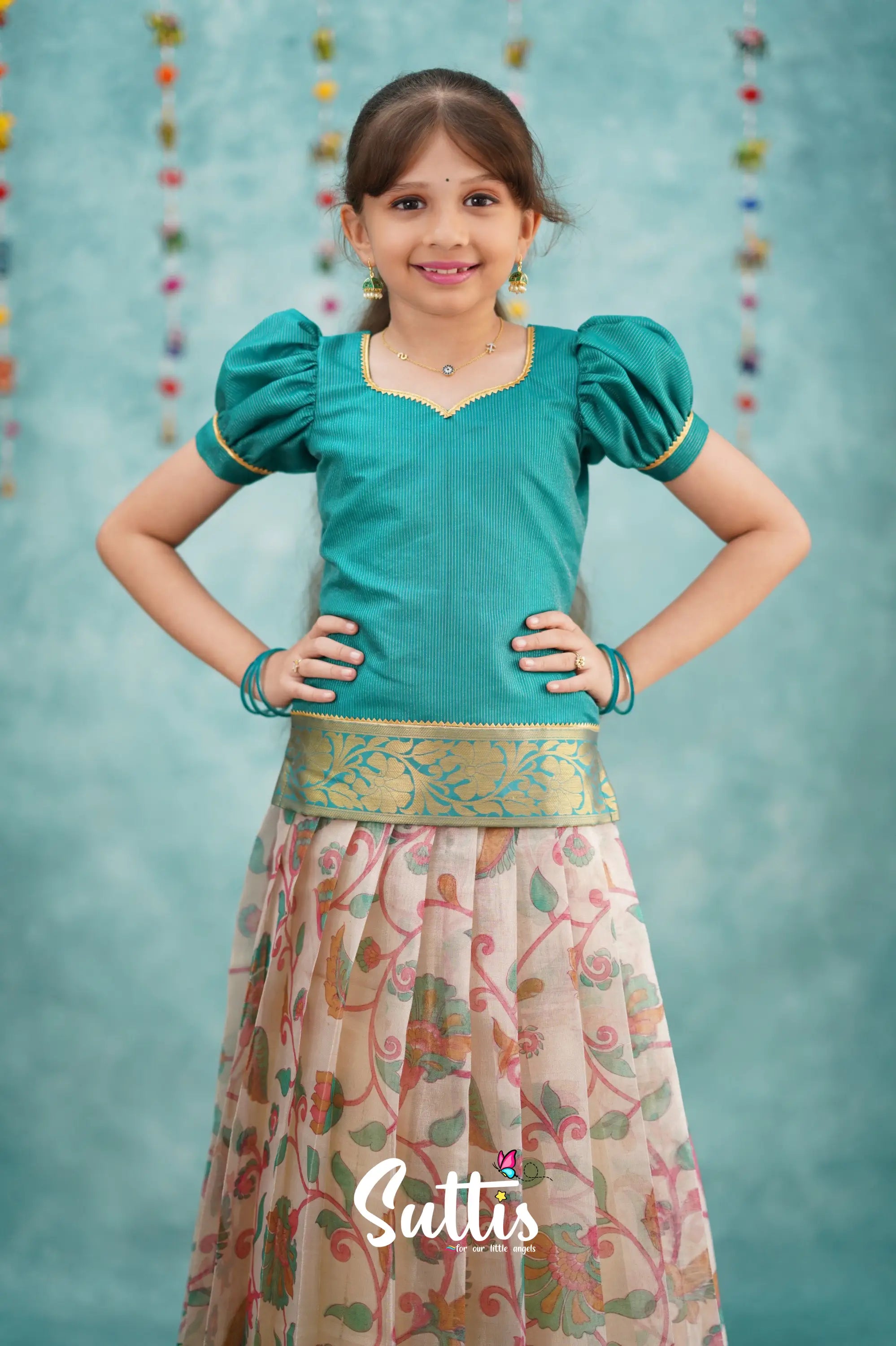 Pavadai Sattai - Dark Teal Kids - Suttis