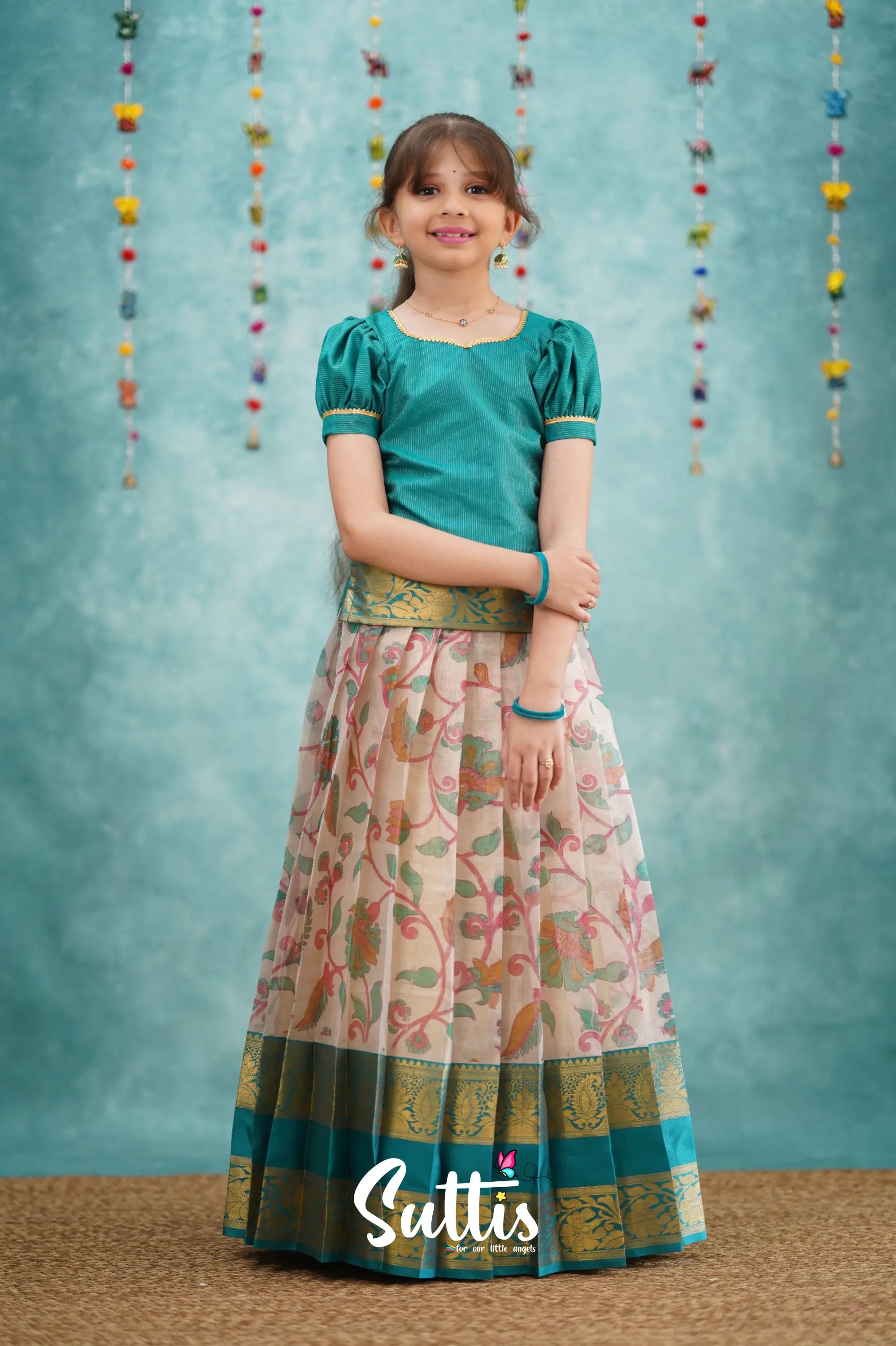 Pavadai Sattai - Dark Teal Kids - Suttis