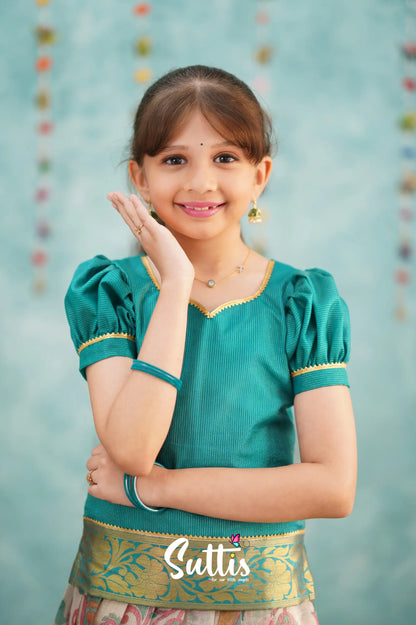 Pavadai Sattai - Dark Teal Kids - Suttis