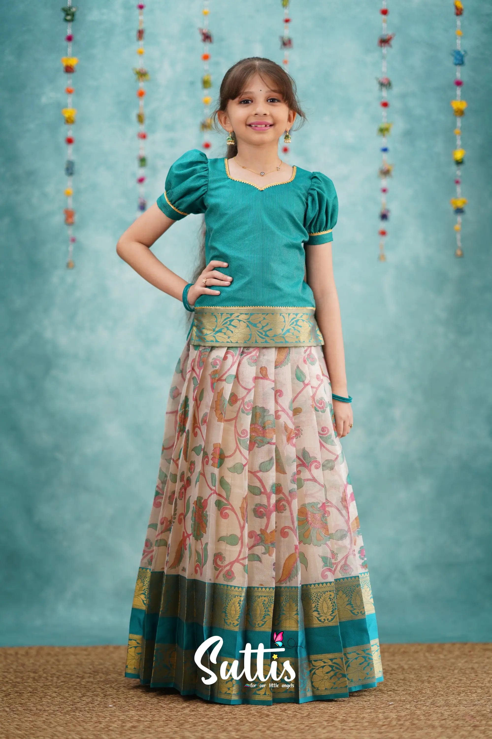 Pavadai Sattai - Dark Teal Kids - Suttis