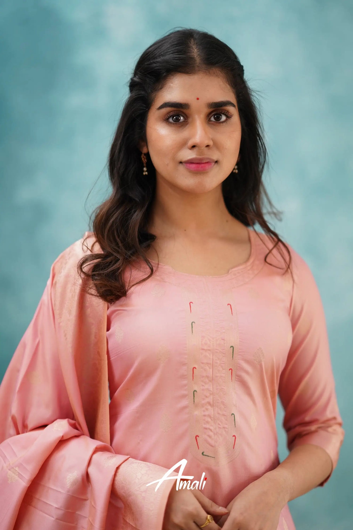 Pavani - Pastel Pink Blended Paithani Silk Salwar Salwar