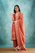 Sanvi - Peach Blended Paithani Silk Salwar Salwar