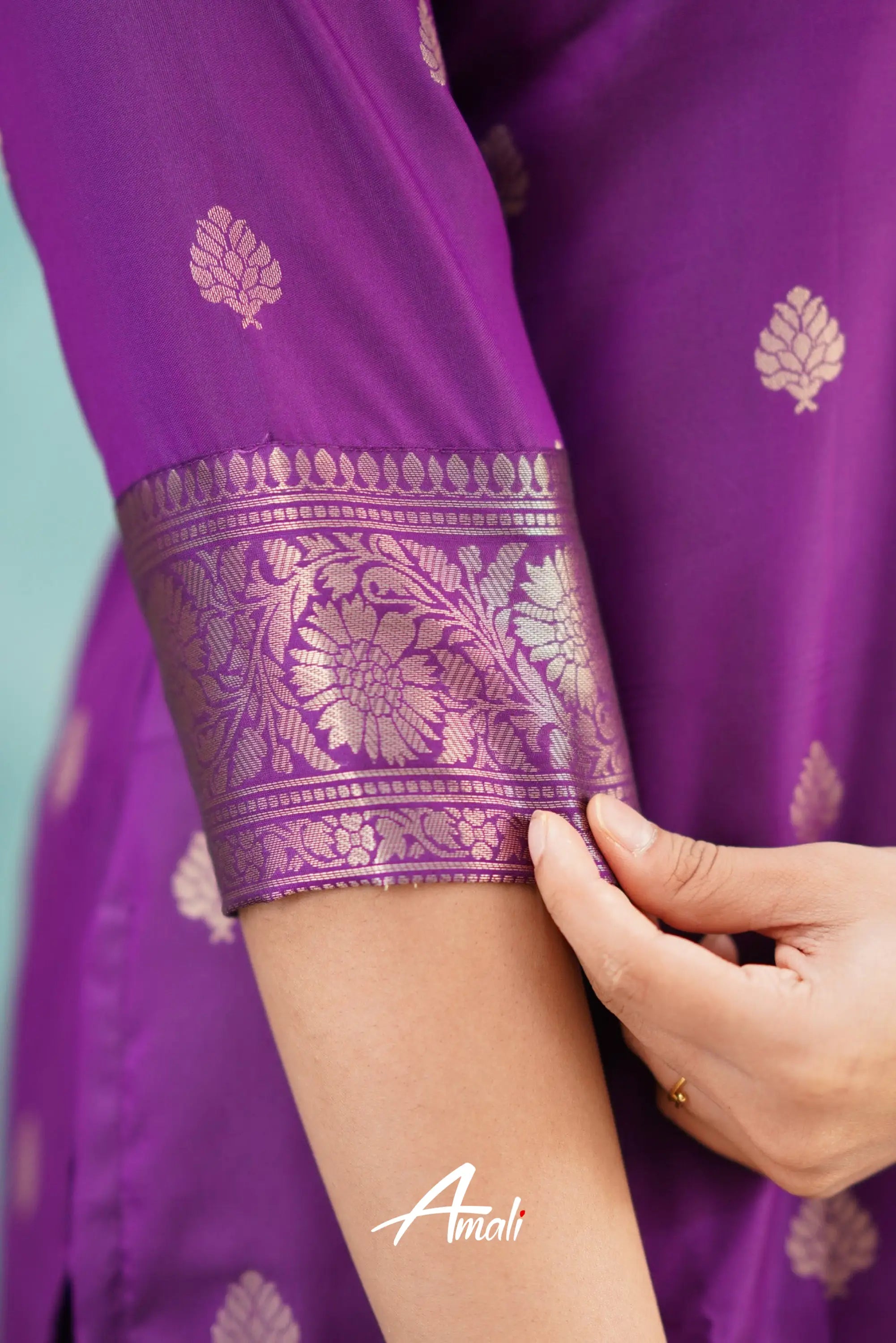 Pavani - Purple Blended Paithani Silk Salwar Salwar