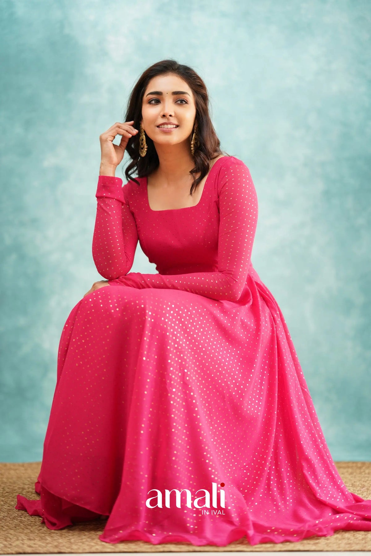 Pink Georgette Anarkali Anarkalis