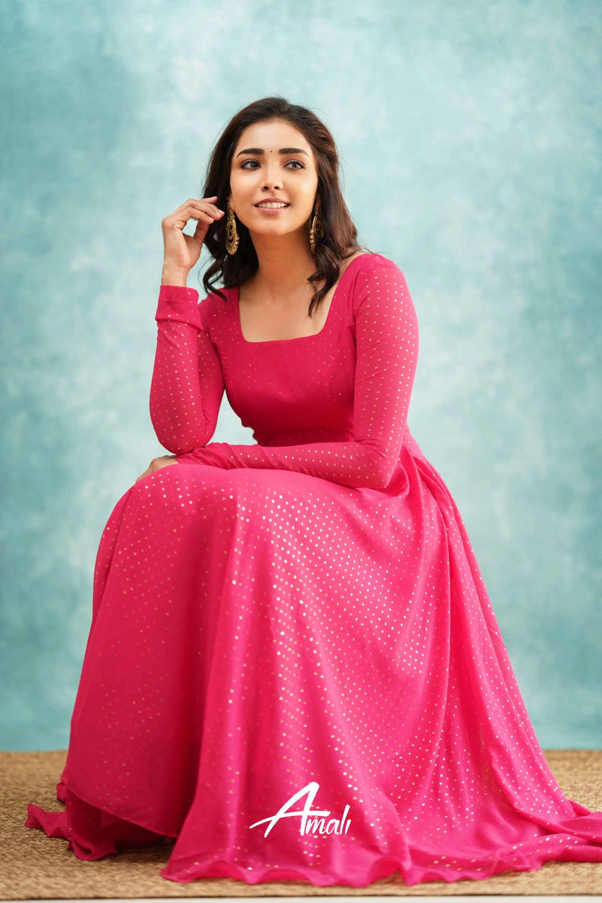 Pink Georgette Anarkali Anarkalis