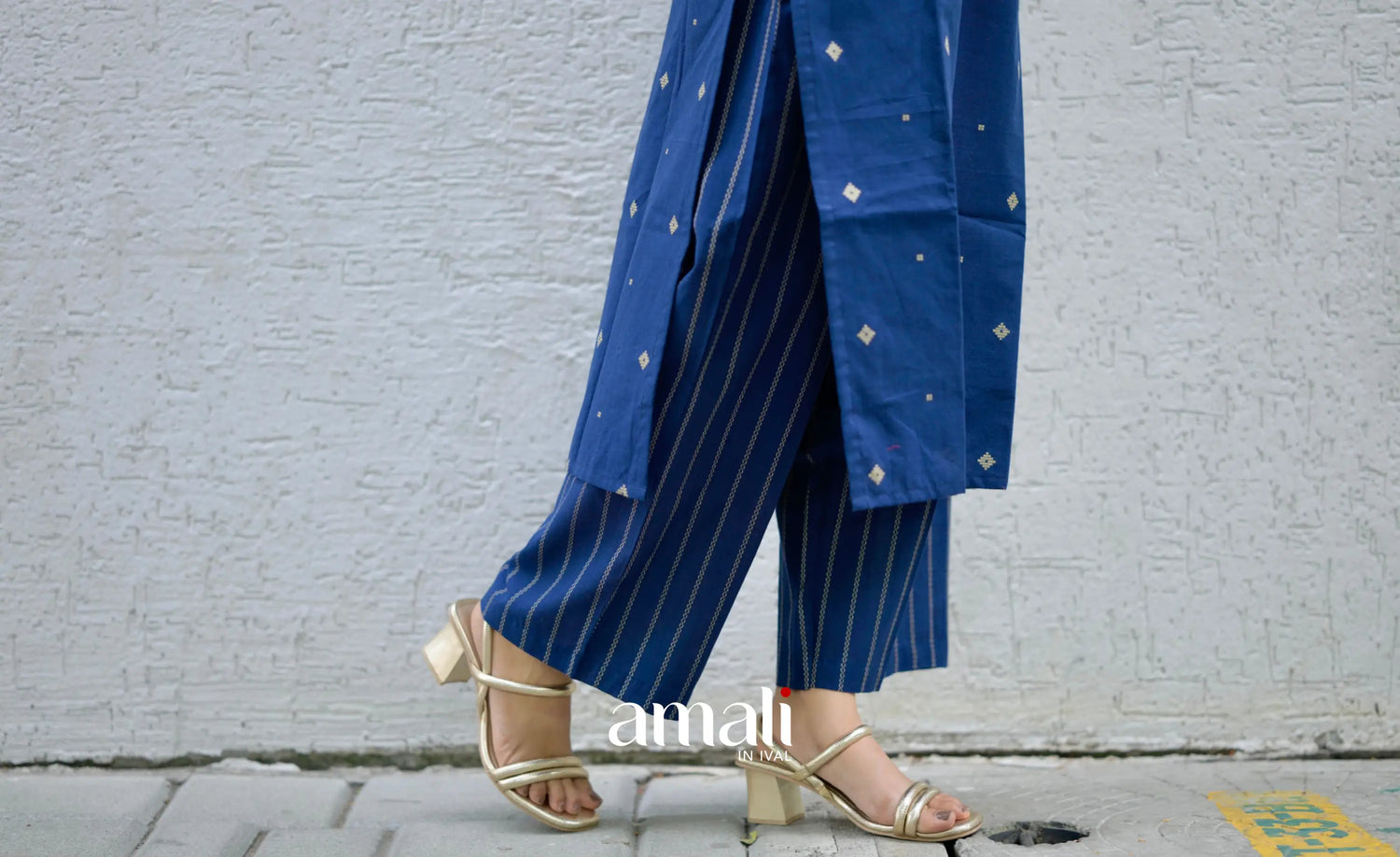 Priyo co-ord set- Navy Blue salwar