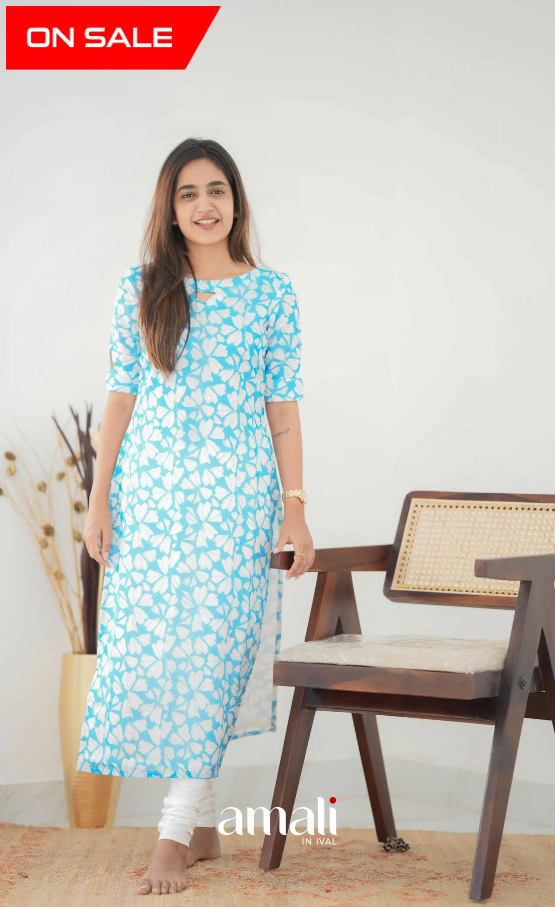Priyo Organza Kurti - Light Blue Co-ord sets