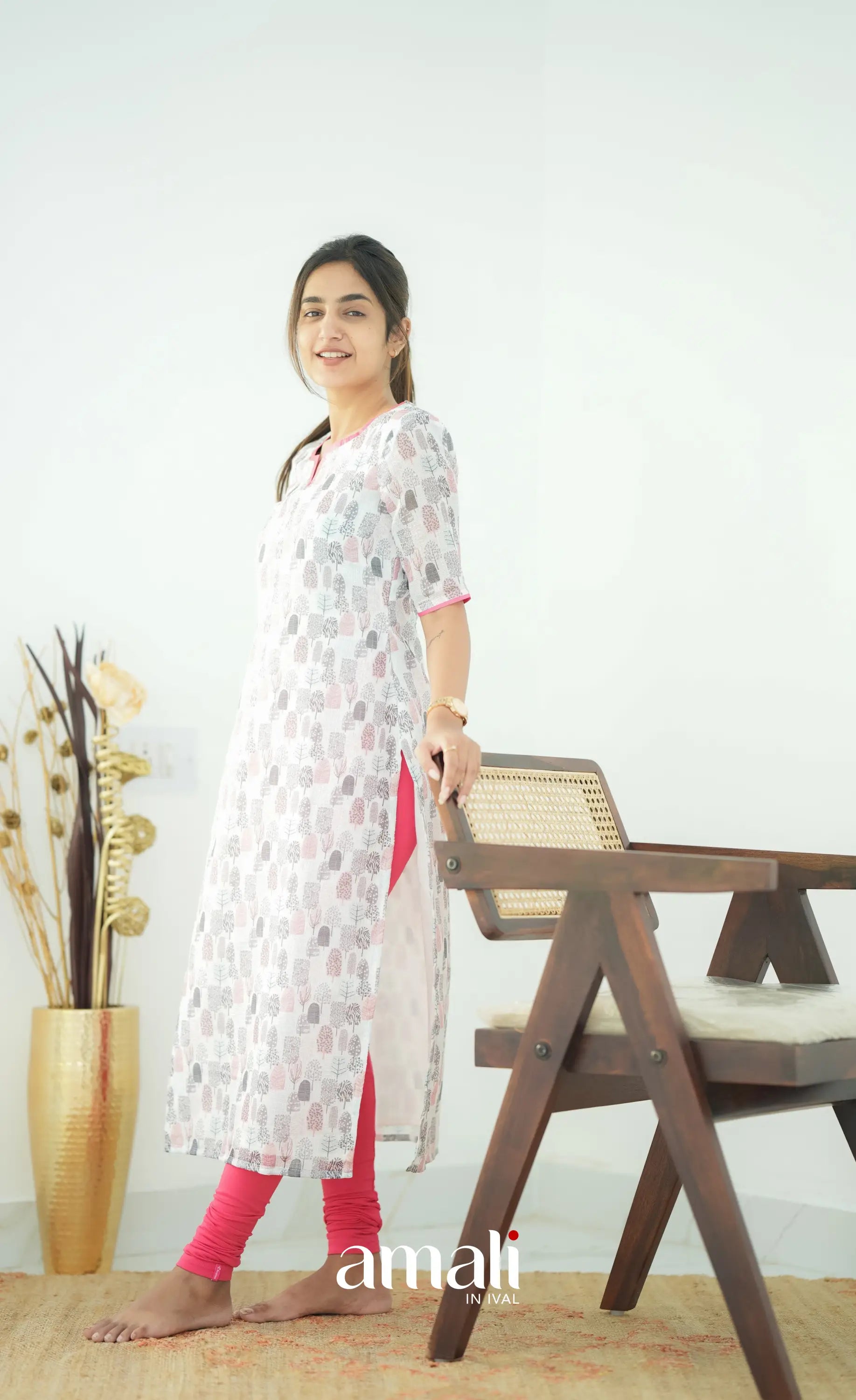 Priyo Organza Kurti - White Co-ord sets