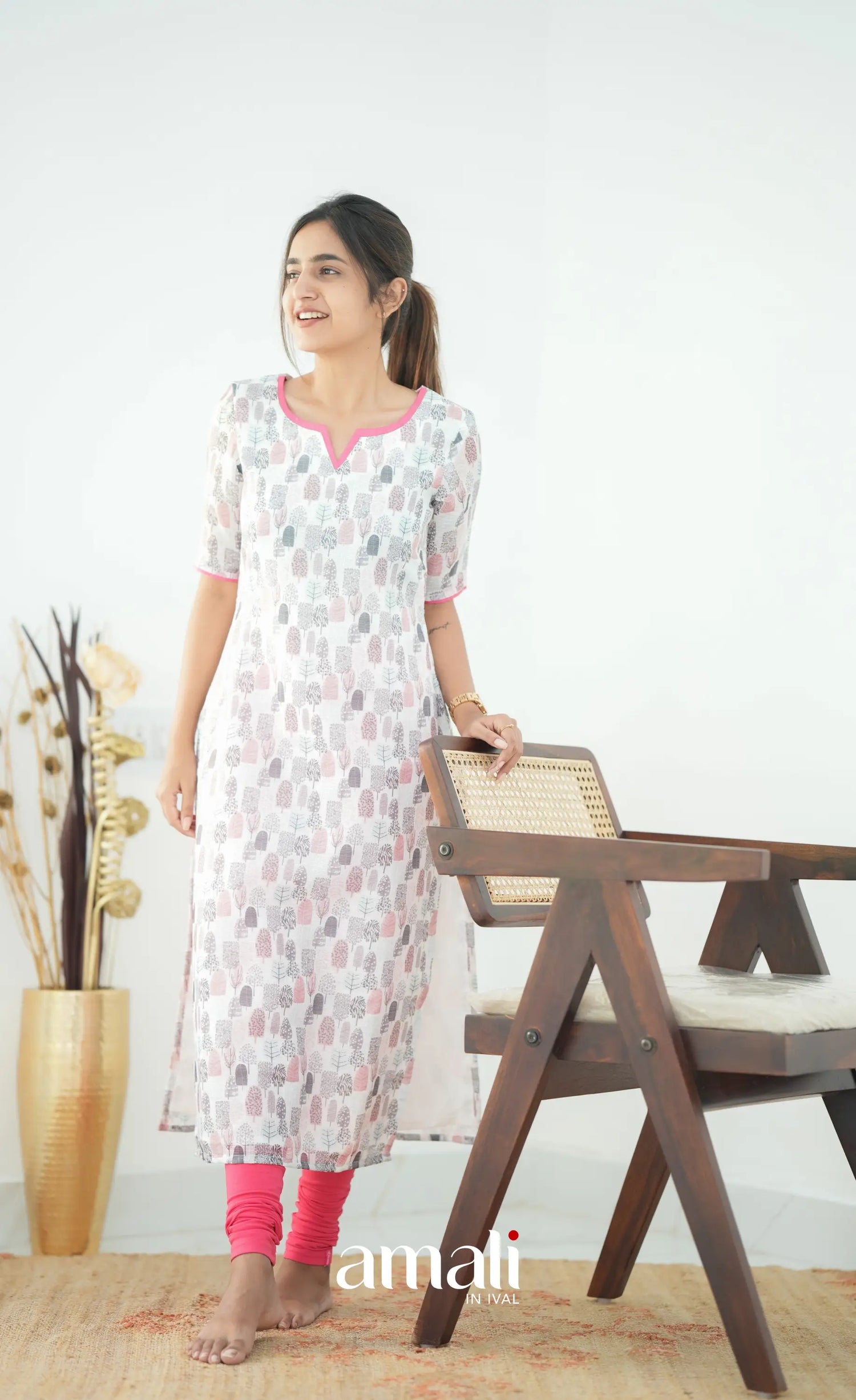 Priyo Organza Kurti - White Co-ord sets