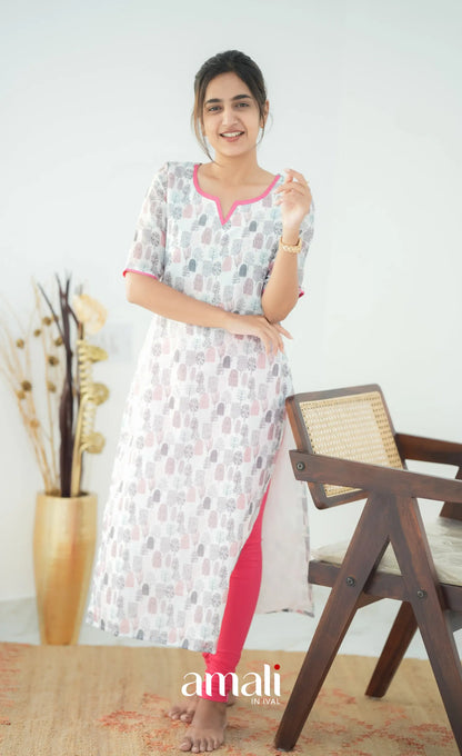 Priyo Organza Kurti - White Co-ord sets
