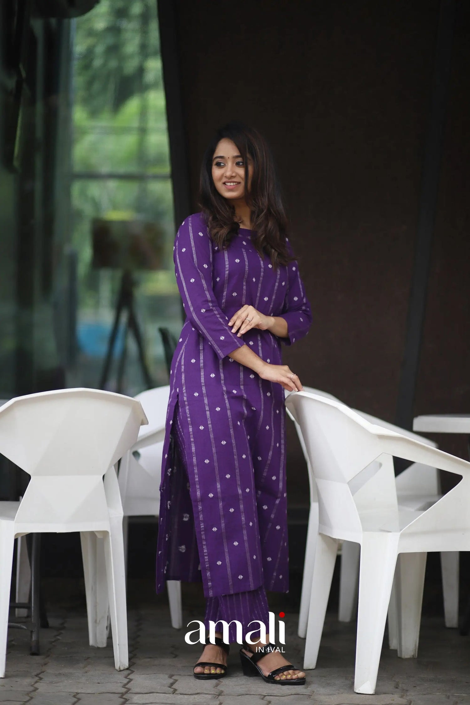 Purple Cotton Co-Ord Set Sets