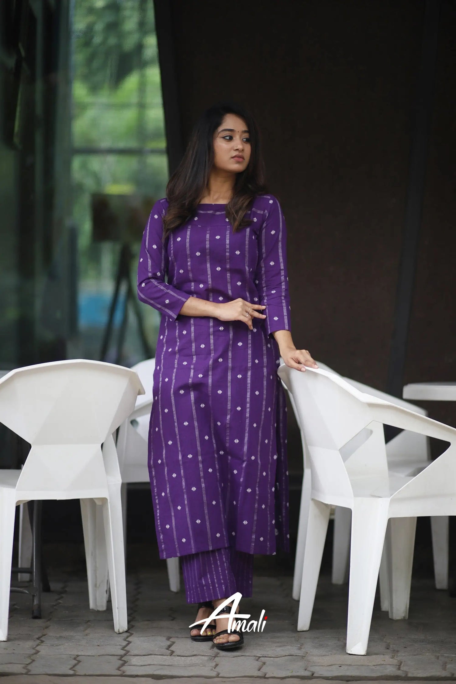 Purple Cotton Co-Ord Set Sets