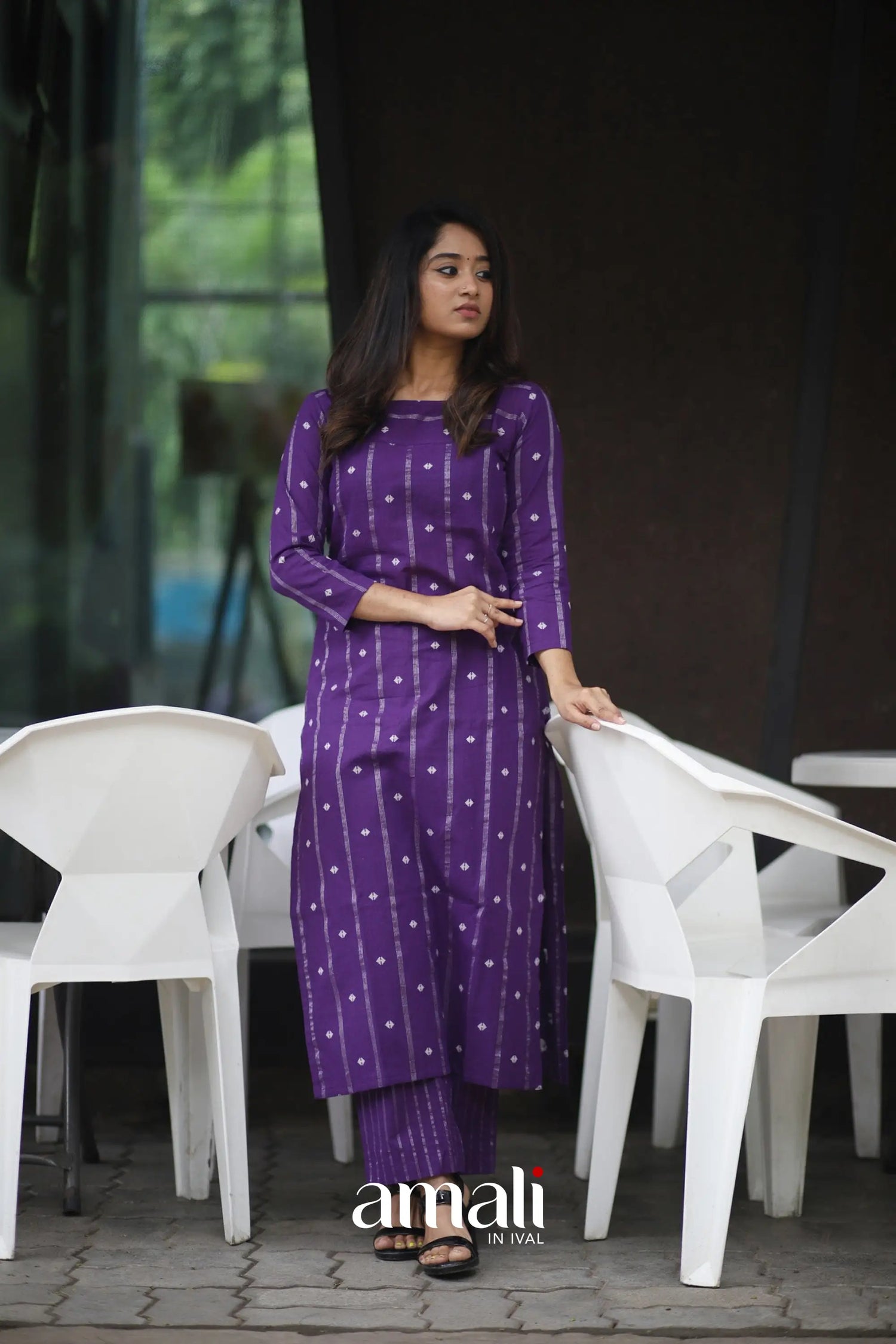 Purple Cotton Co-Ord Set Sets