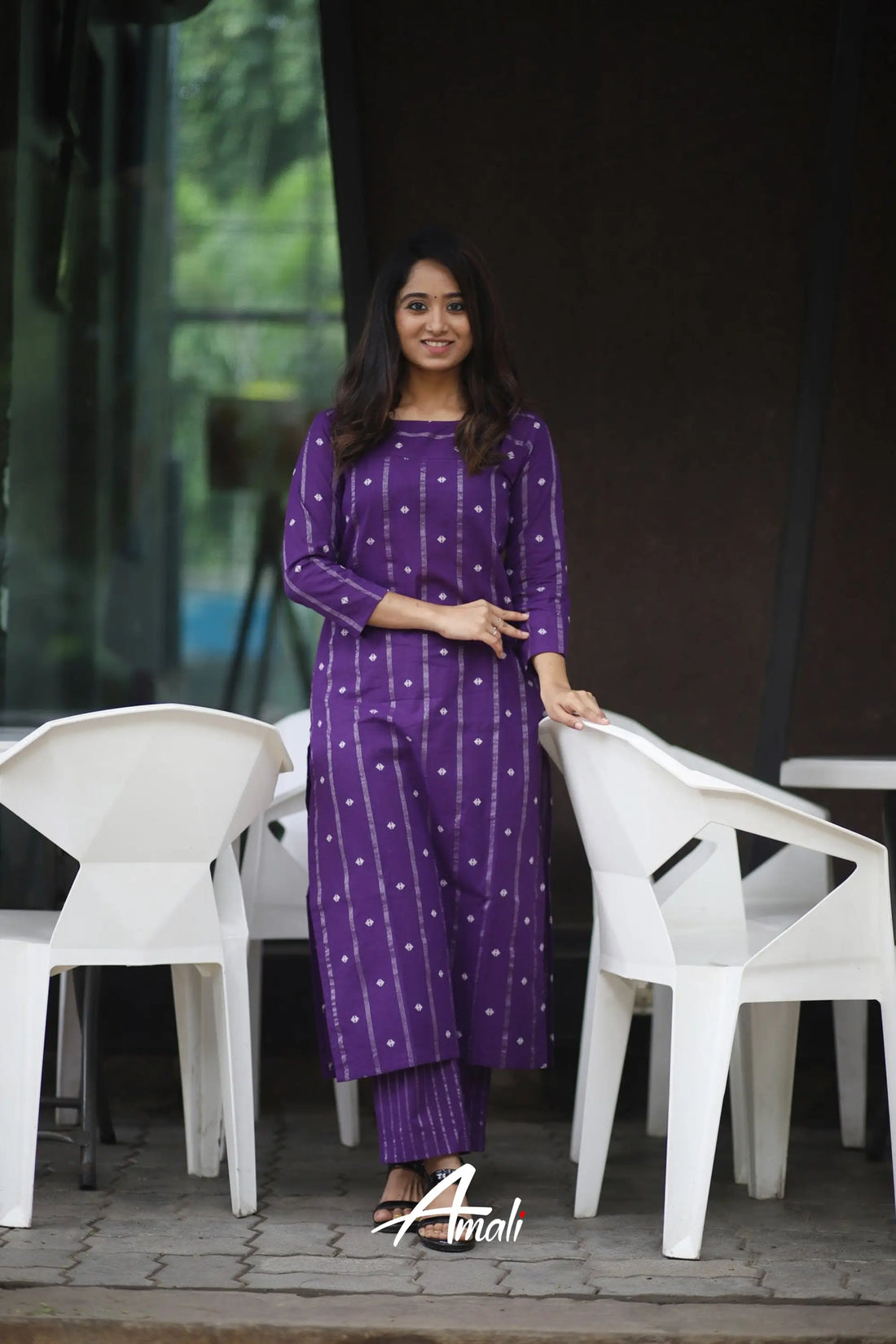 Purple Cotton Co-Ord Set Sets