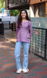 Purple Jaipur Hand Block-Printed Short Top - salwar