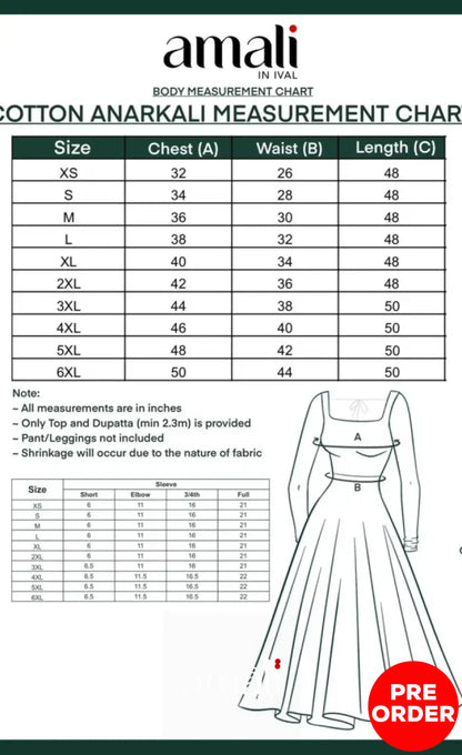 Purple and Green Narayanpet Cotton Anarkali - Anarkalis