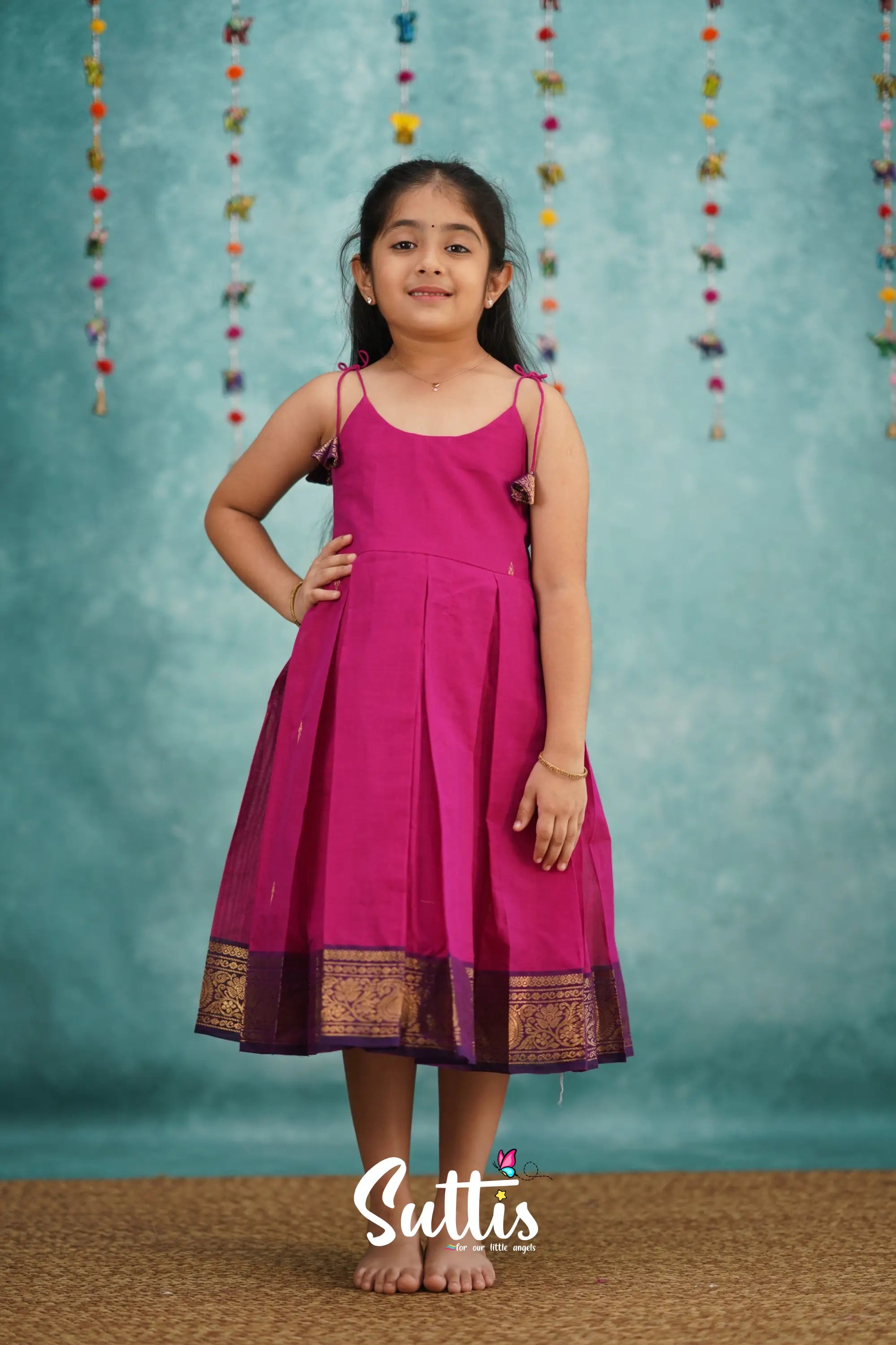 Raaga Cotton Frock - Pink Kids - Suttis