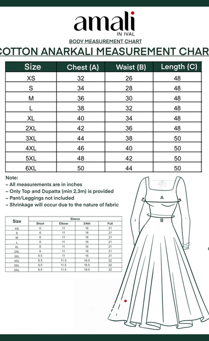 Red and Black Chettinad Cotton Anarkali Anarkalis
