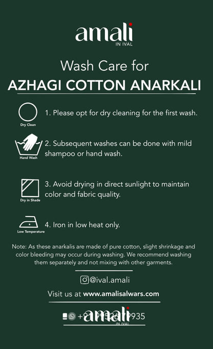 Red and Black Chettinad Cotton Anarkali Anarkalis