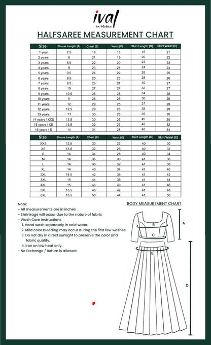 Red and Bottle Green Kandangi Checks Halfsaree - Half Sarees
