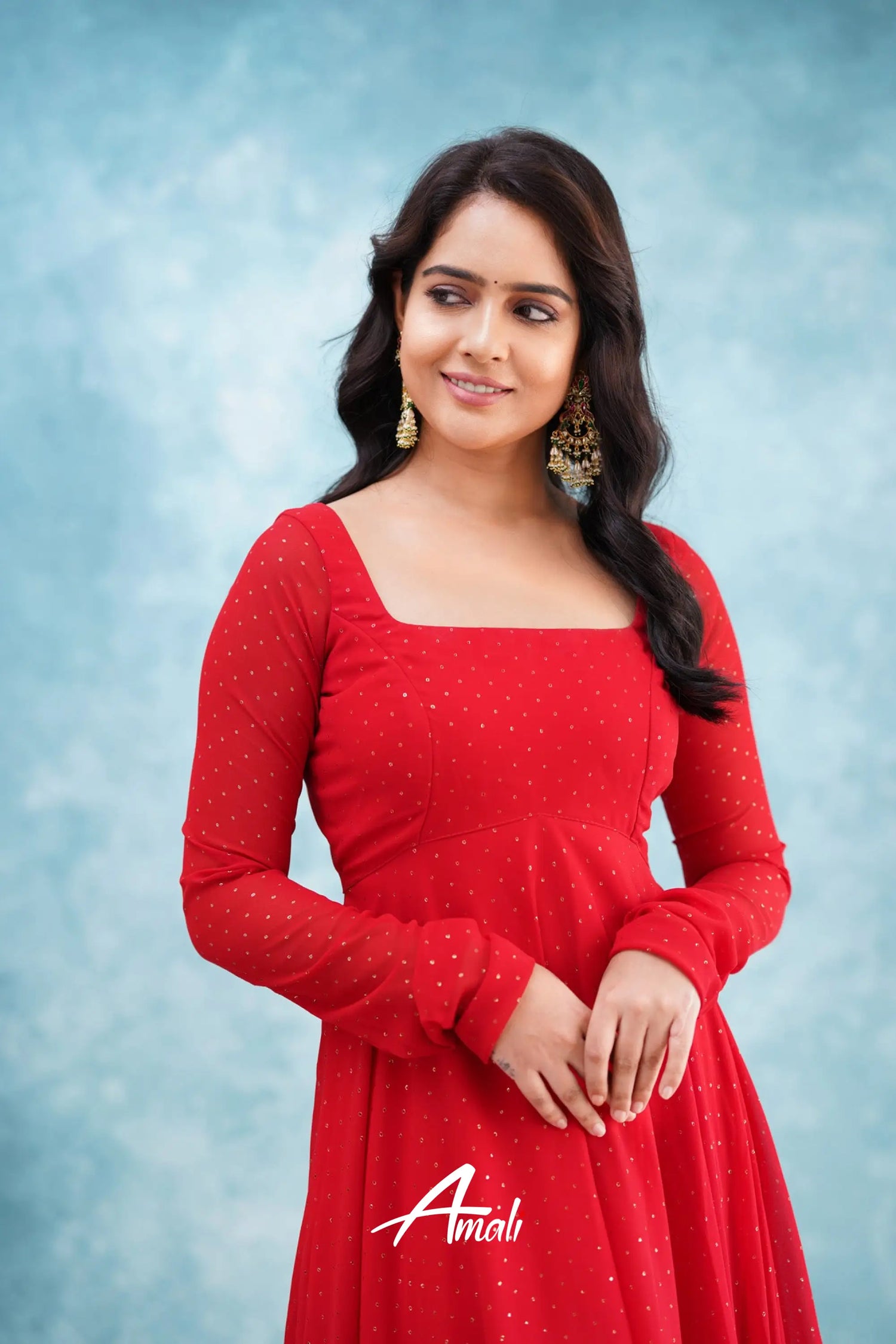 Red Georgette Anarkali Anarkalis