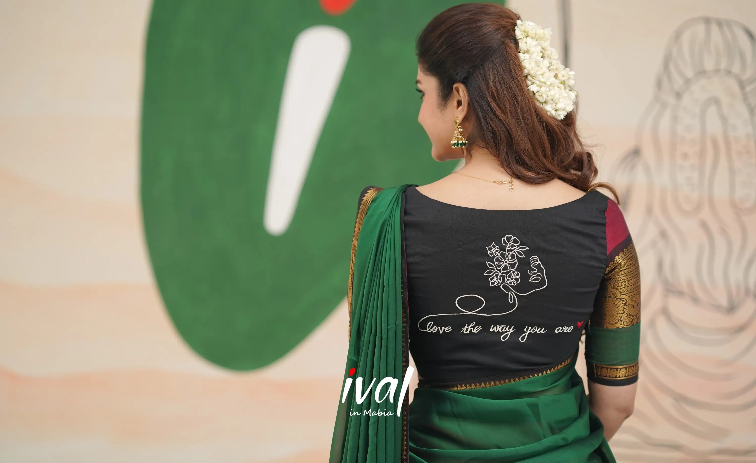 Reddish maroon with Dark green Padmaja Chettinad cotton Halfsaree Half Sarees