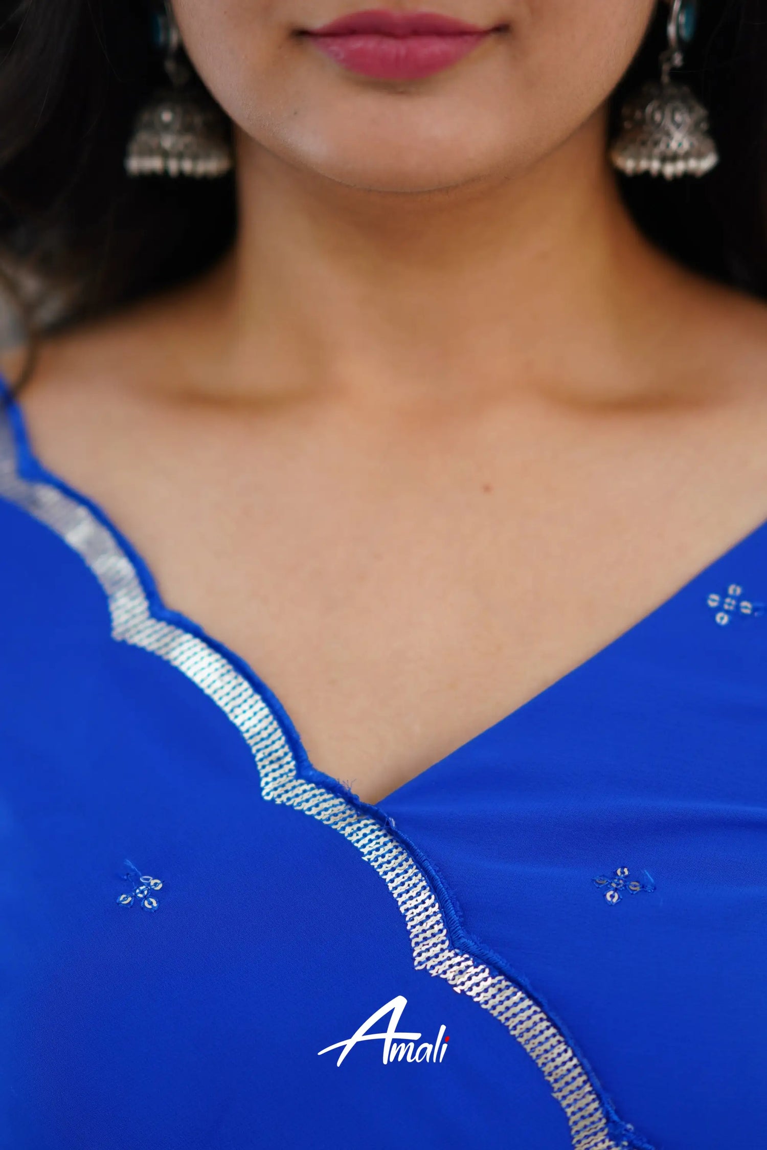 Royal Blue Georgette Anarkali Anarkalis