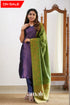 Saara - Dark Purplish Blue And Light Green Semi Kanchipuram Silk Salwar Salwar