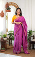 Saaral - Purple and Mustard yellow Sungudi Saree - Sarees
