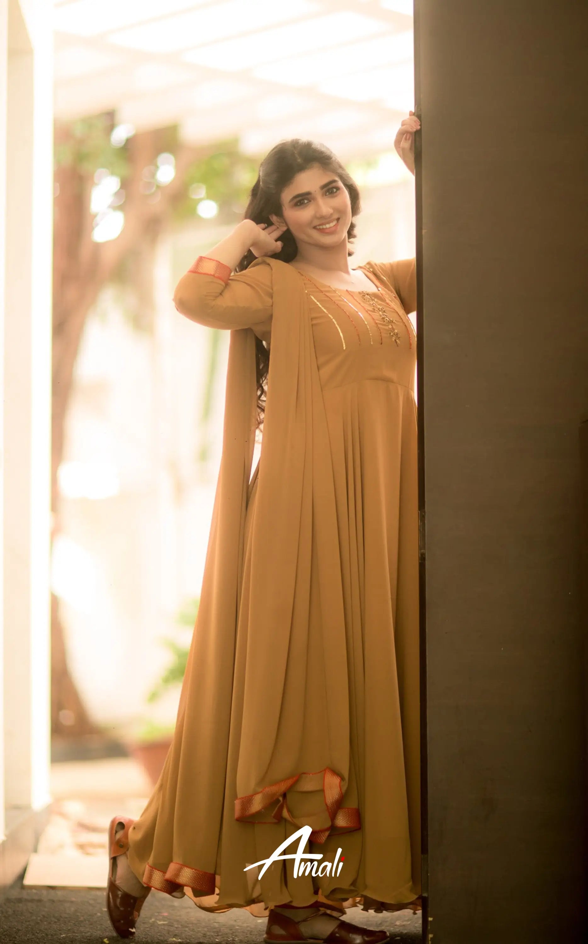 Sandalwood Georgette Anarkali Anarkalis