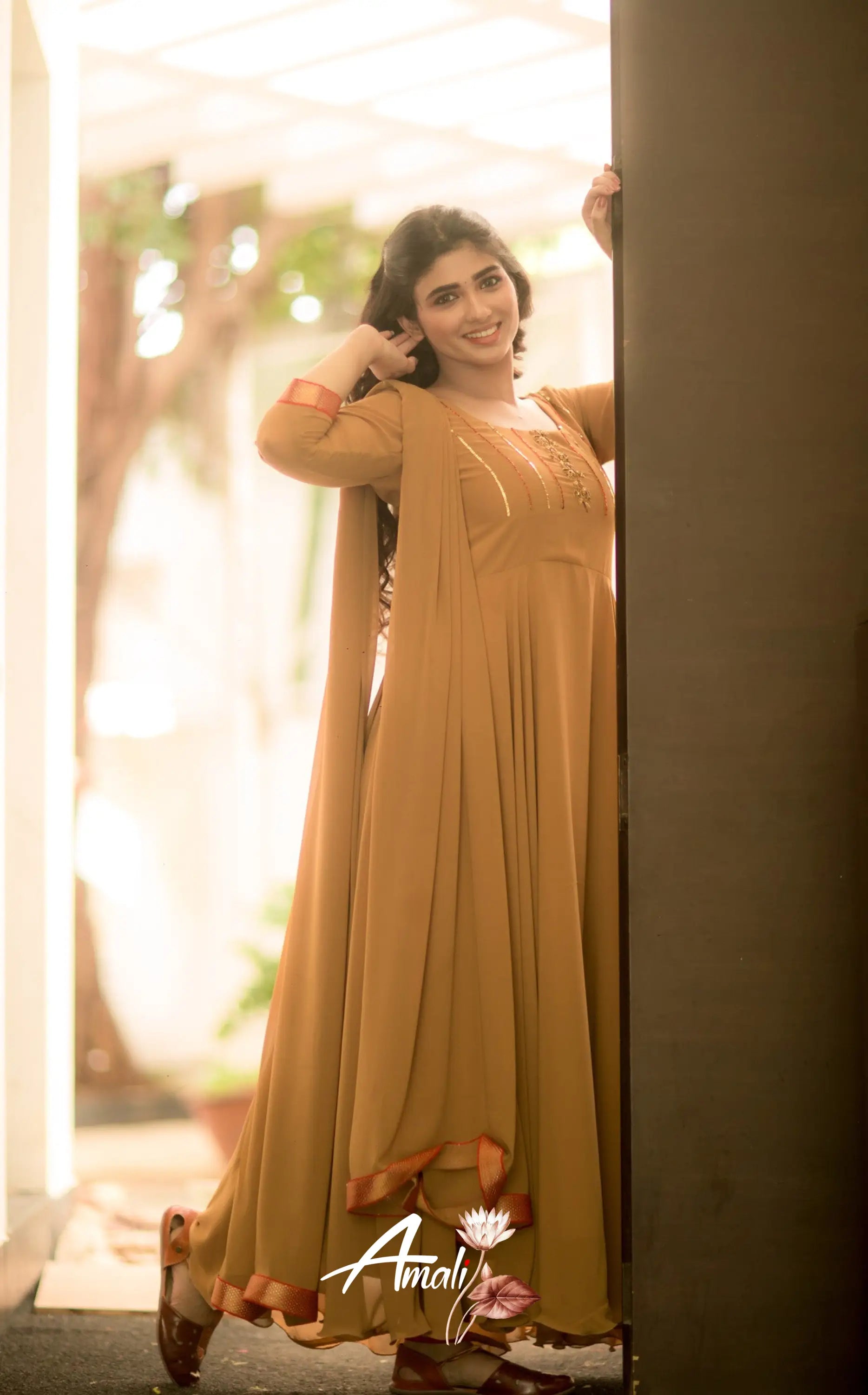 Sandalwood Georgette Anarkali Anarkalis